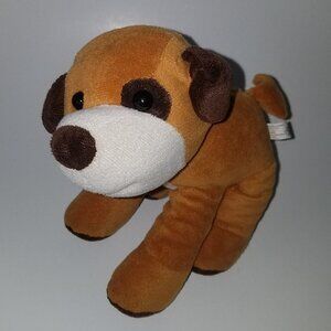 Sureshot Brown Puppy Dog Plush Lovey Stuffed Animal Toy White Tan Prize